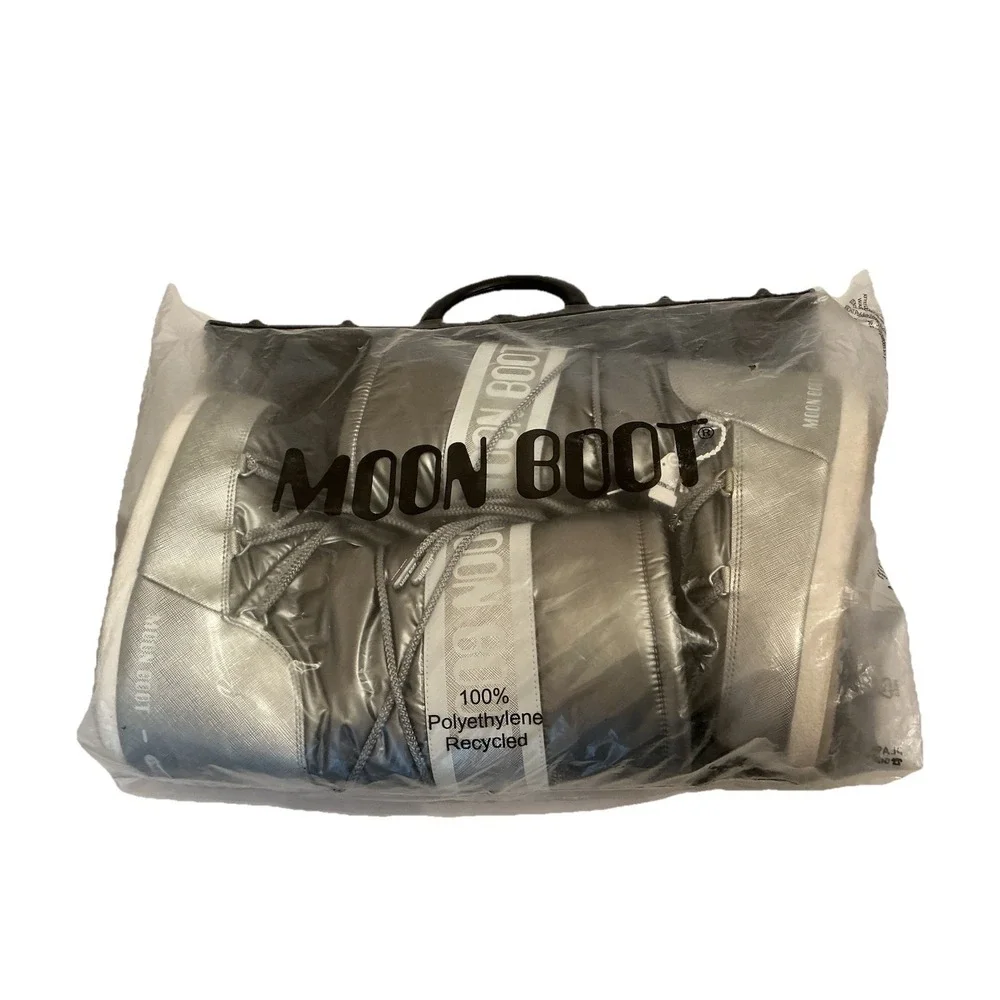Moon‎ Boot The Original Tecnica US Size 3, 5/6 EU 35/38 Silver Winter Boots